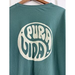 GUANA Pura Vida Costa Rica Short Sleeve T Shirt Green Adult Size XL